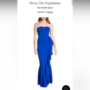 Dress the Population Paris Ruffle Gown XS